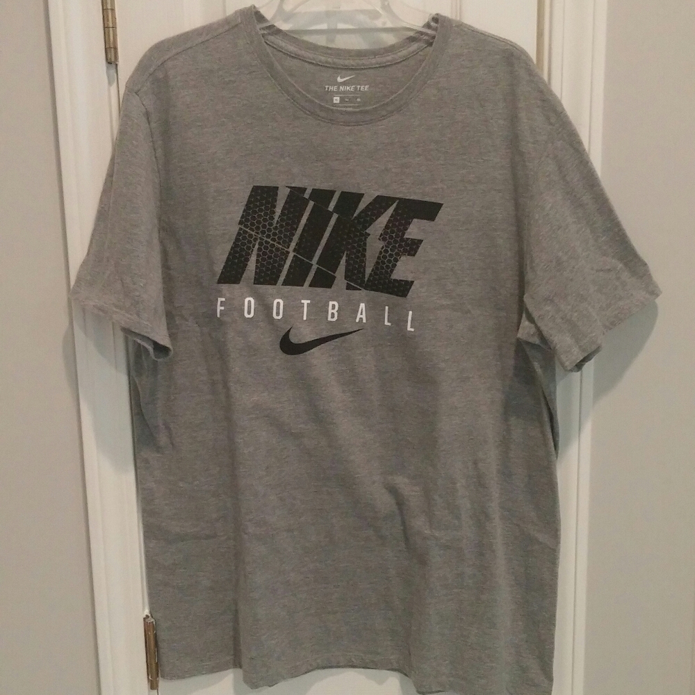 Mens Gray Nike Football T-shirt X-Large